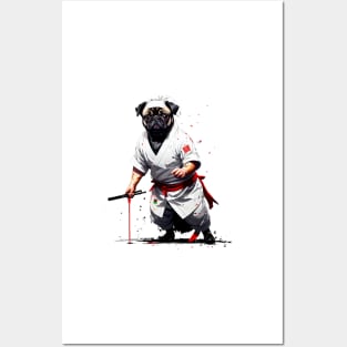 Whimsical Black Pug Chef: A Delightful Culinary Companion Posters and Art